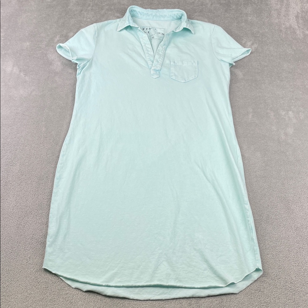 NEW Frank & Eileen M 100% Cotton Women's Light Green Polo Short Sleeve Dress FLA